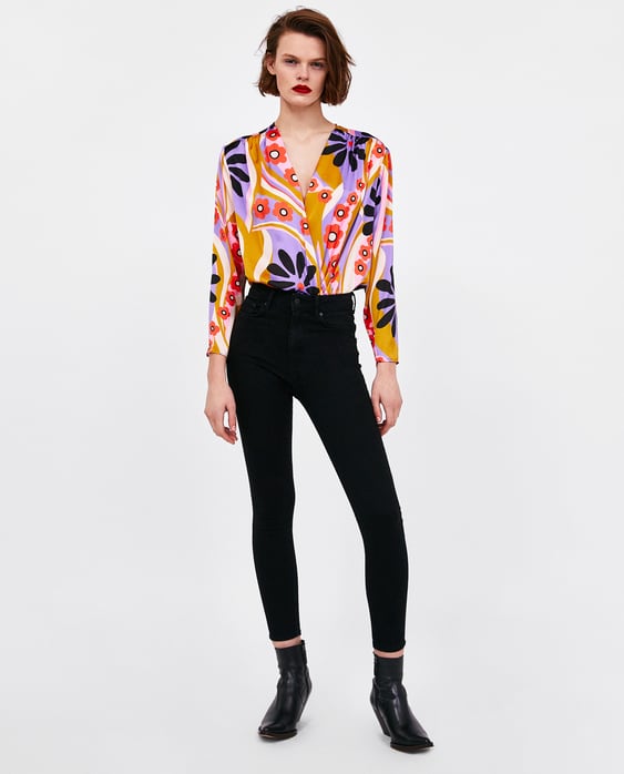 Image 1 of FLORAL PRINT BODYSUIT from Zara