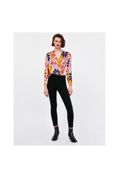 Image 1 of FLORAL PRINT BODYSUIT from Zara