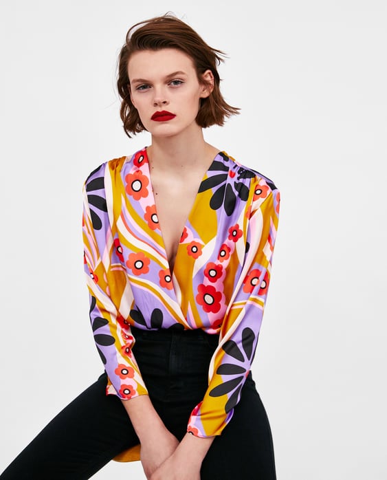 Image 6 of FLORAL PRINT BODYSUIT from Zara