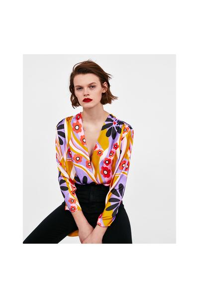Image 6 of FLORAL PRINT BODYSUIT from Zara