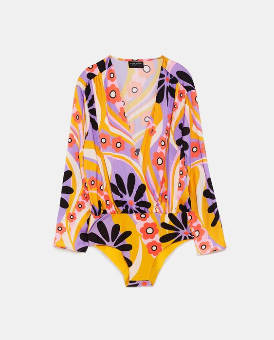 Image 8 of FLORAL PRINT BODYSUIT from Zara