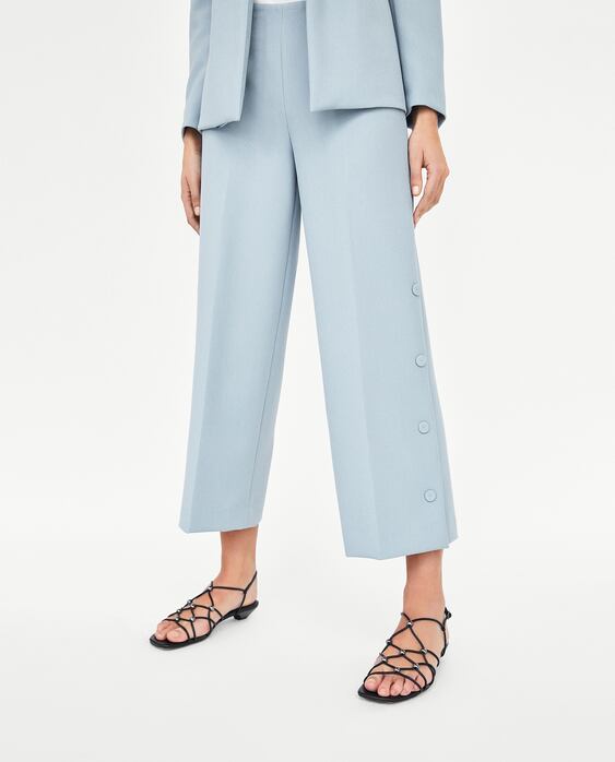 Image 2 of CULOTTES WITH LINED BUTTONS from Zara