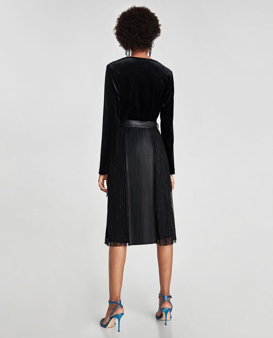 Image 5 of COMBINED PLEATED SKIRT from Zara