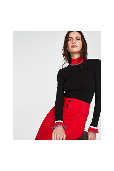 Image 6 of TOPSTITCHED PENCIL SKIRT from Zara