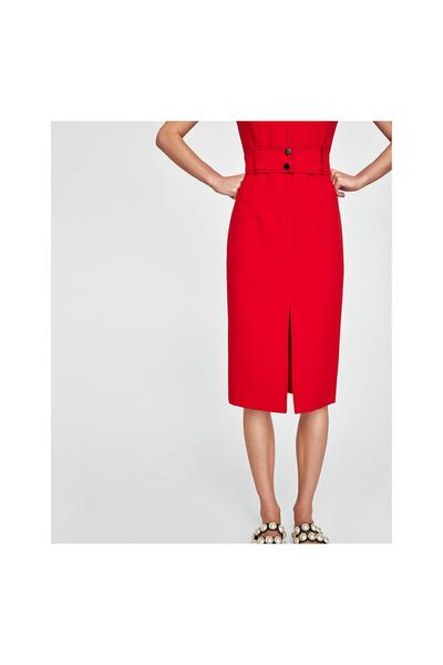 Image 6 of DRESS WITH CONTRASTING TOPSTITCHING from Zara