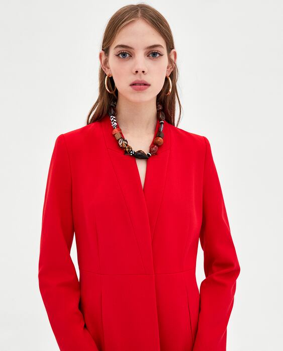 Image 1 of INVERTED LAPEL FROCK COAT from Zara