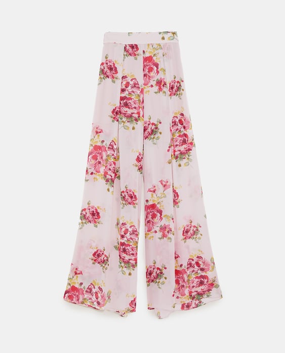 Image 6 of FLORAL PRINT PALAZZO TROUSERS from Zara