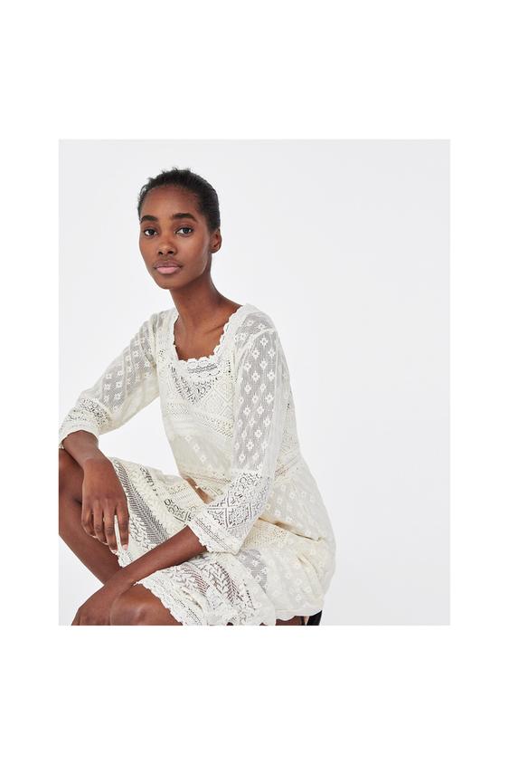 Image 4 of EMBROIDERED DRESS from Zara