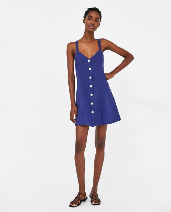 Image 1 of STRAPPY LINEN DRESS from Zara