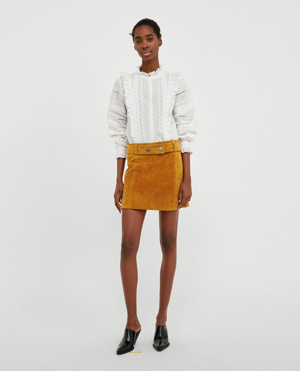 Image 1 of SUEDE MINI SKIRT from Zara
