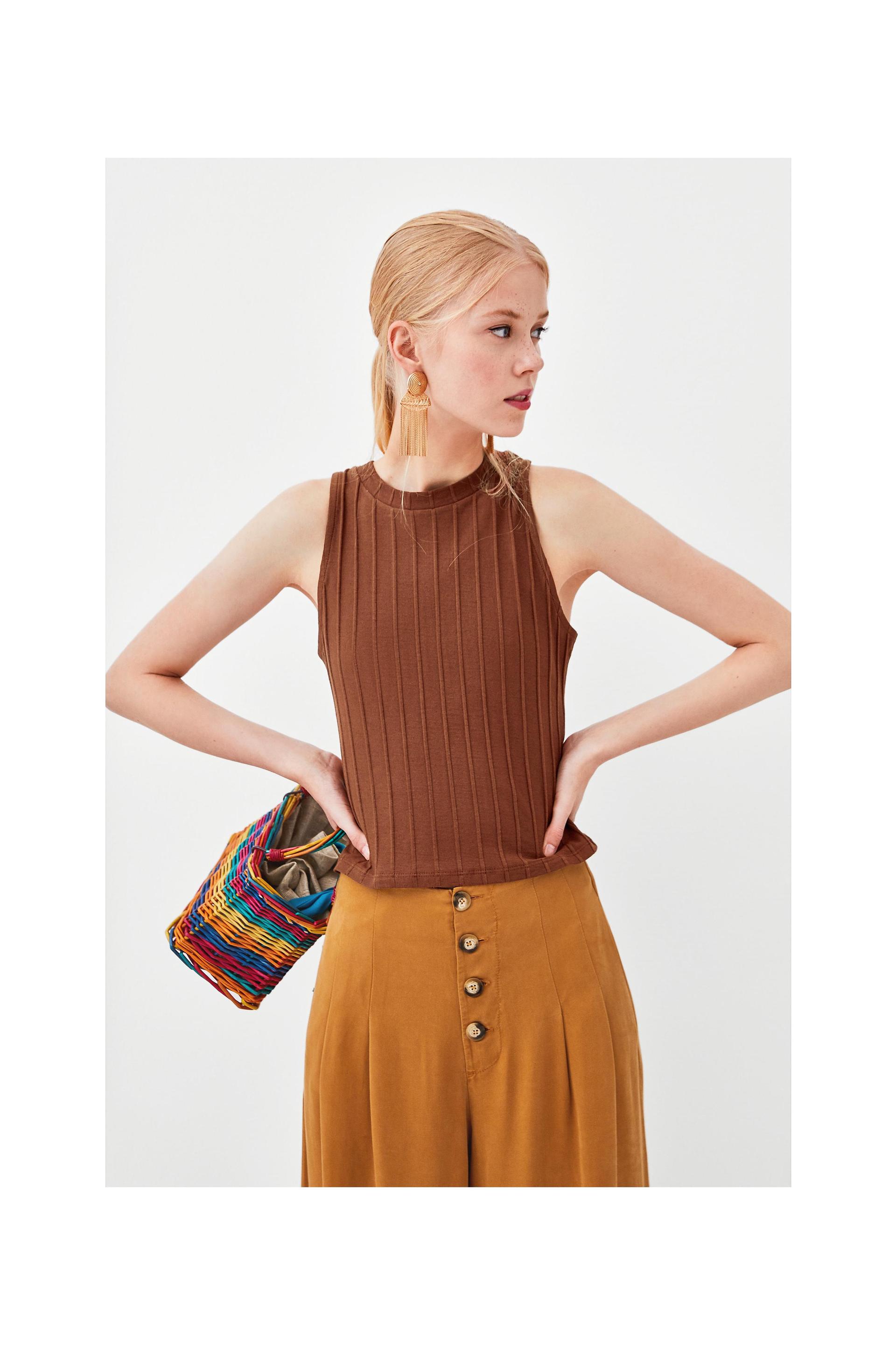 Image 2 of RIBBED TANK TOP from Zara