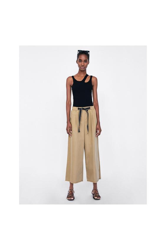 Immagine 1 di CULOTTE CON BORDO A CONTRASTO di Zara