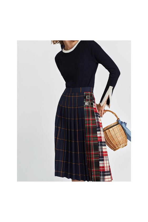 Zdjęcie 3 SPÓDNICA W KRATĘ z Zara