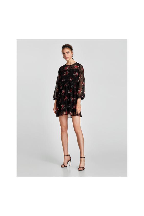 Image 1 of SHORT PRINTED DRESS from Zara