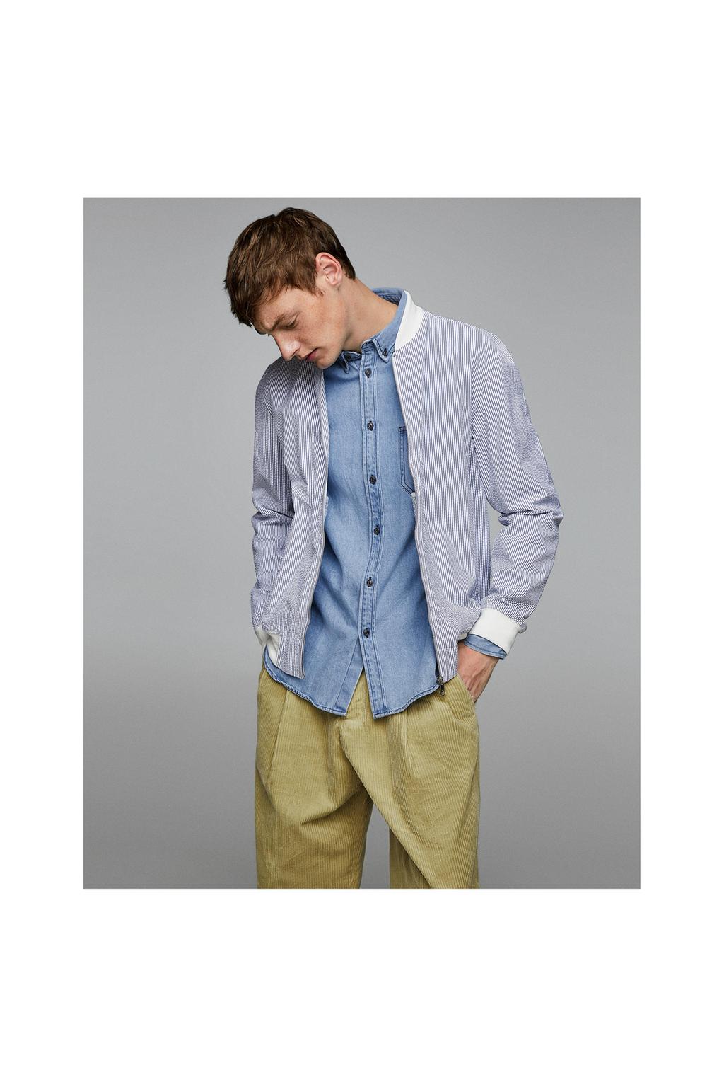 SEERSUCKER BOMBER JACKET - Available in more colours