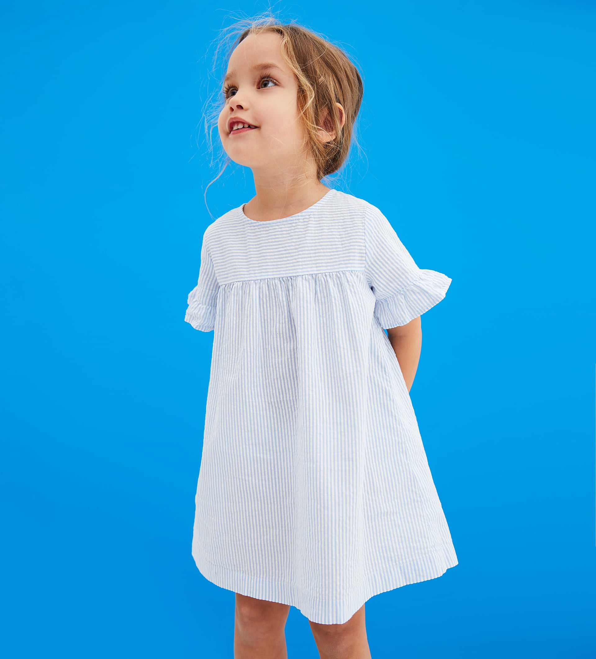 Image 1 of DRESS WITH RUFFLED SLEEVES from Zara