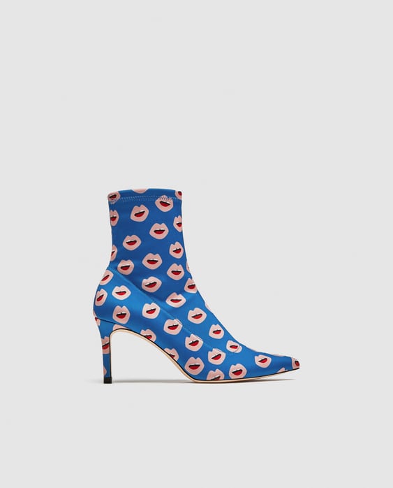 Image 2 of PRINTED STRETCH HIGH HEEL ANKLE BOOTS from Zara