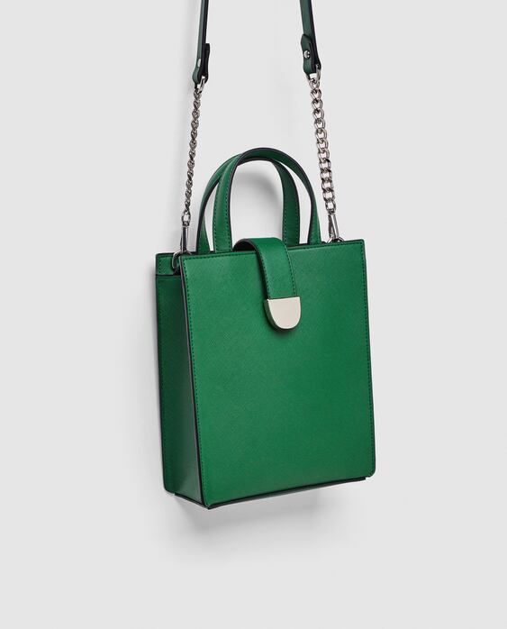 Image 6 of CITY BAG WITH METALLIC DETAIL from Zara