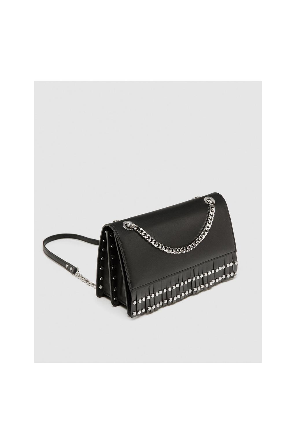 Studded Crossbody Bag With Fringe Bags Woman Zara United States Image 1 Of Studded Crossbody Bag With Fringe From Zara