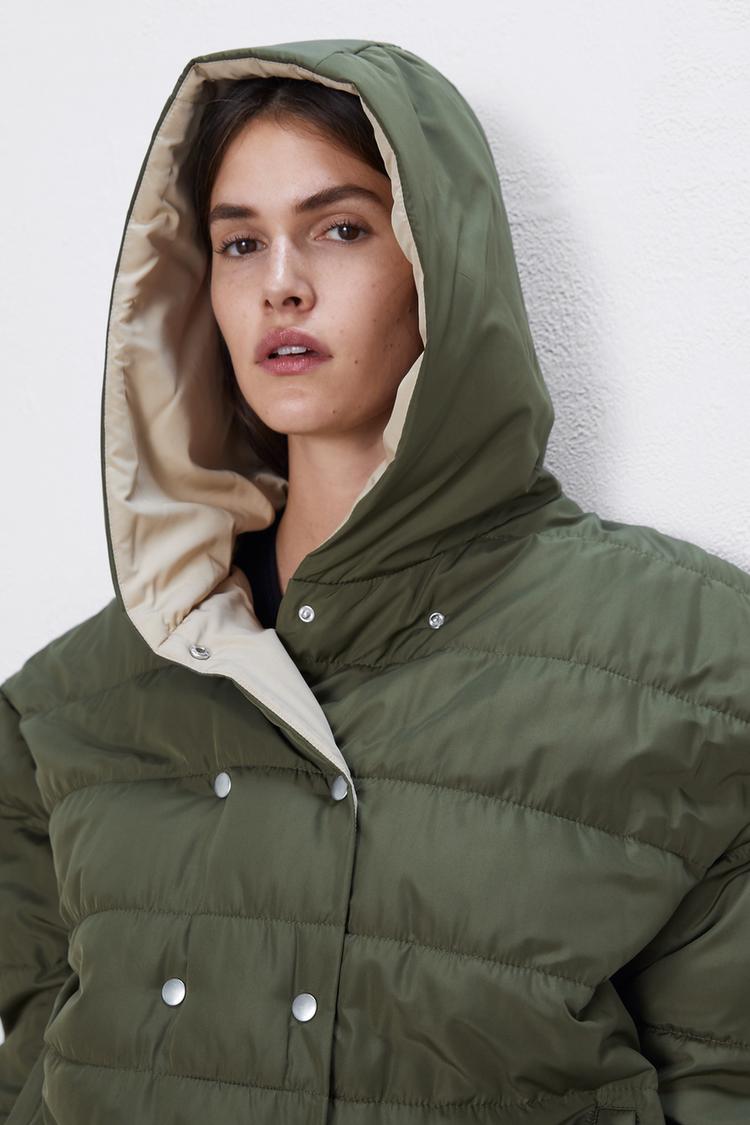 Hooded Puffer Coat Zara United States