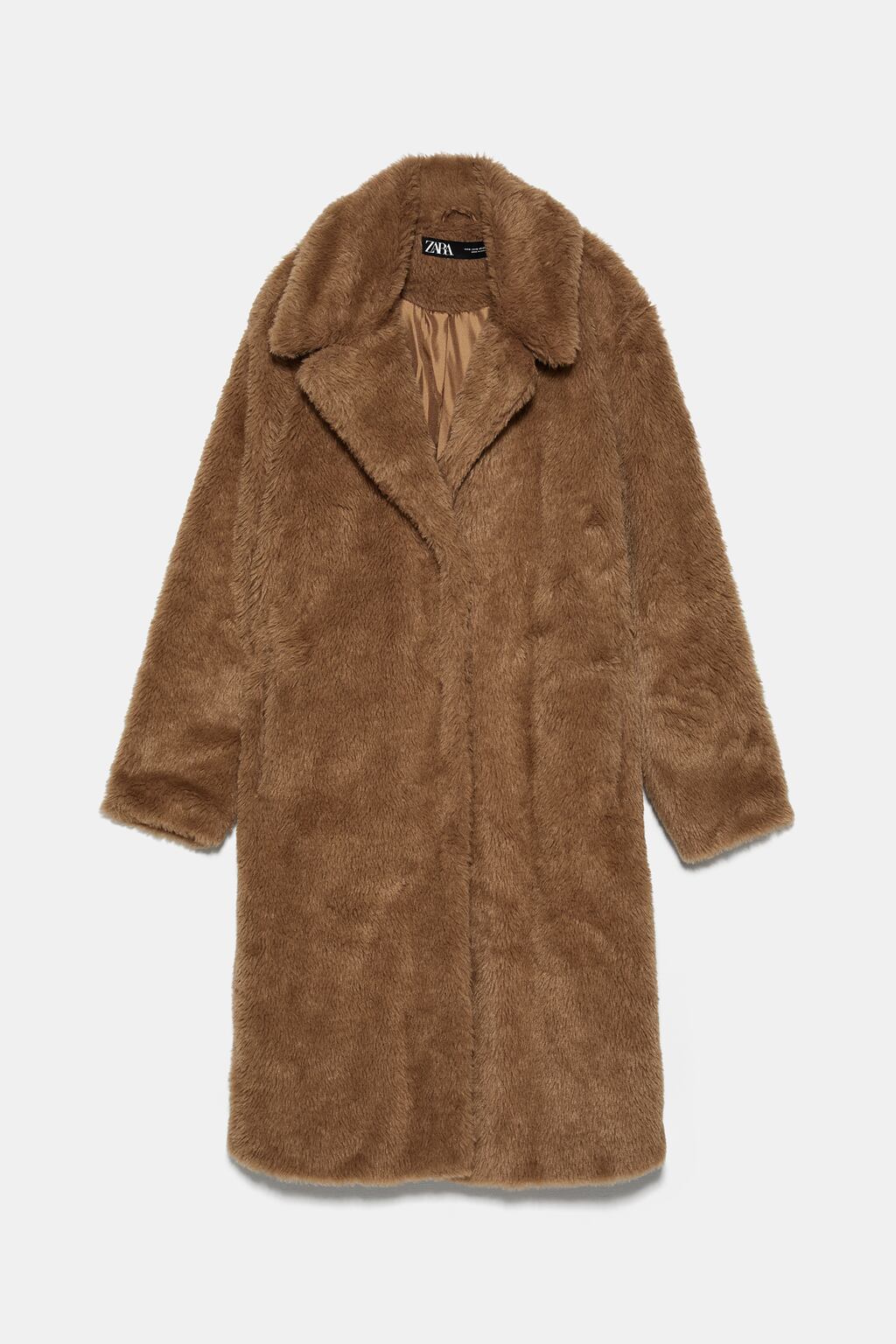Image 9 of LONG FAUX FUR COAT from Zara