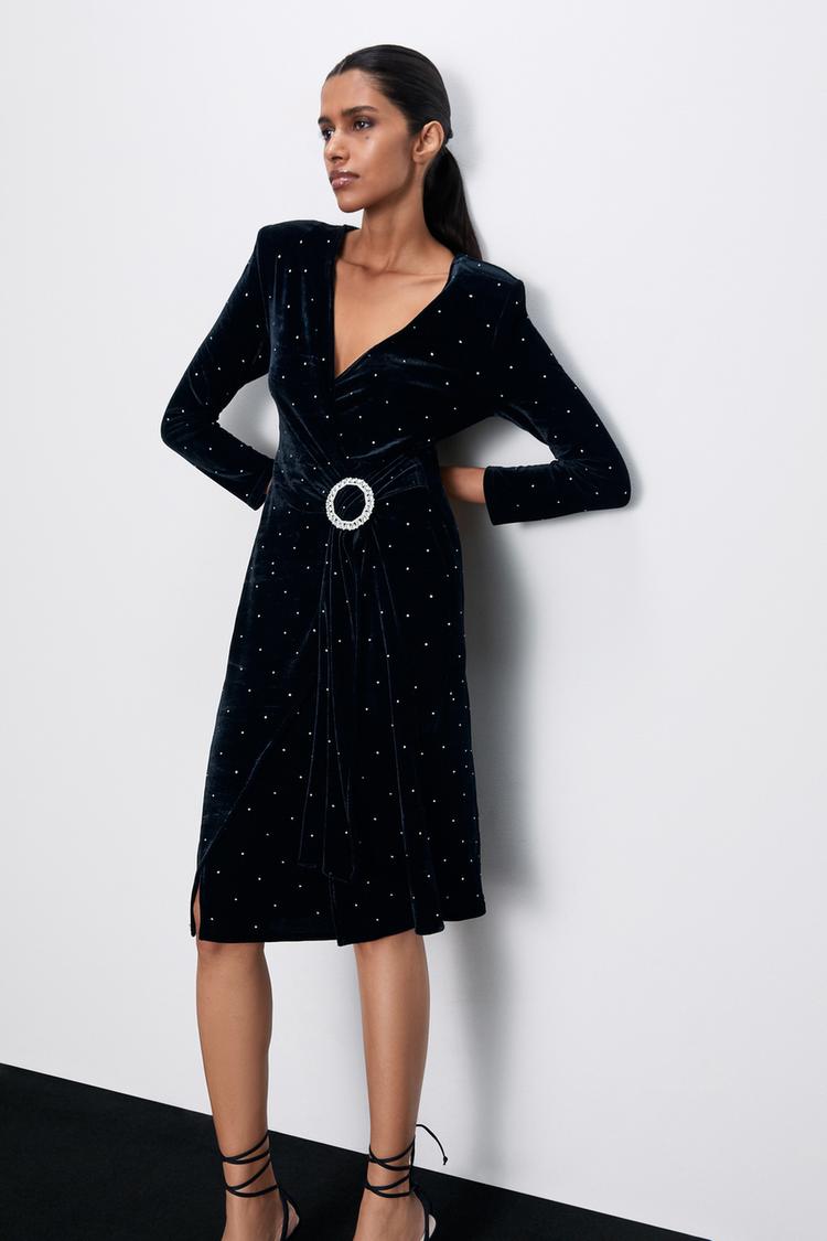 Imagem 2 de VESTIDO VELUDO BRILHO da Zara