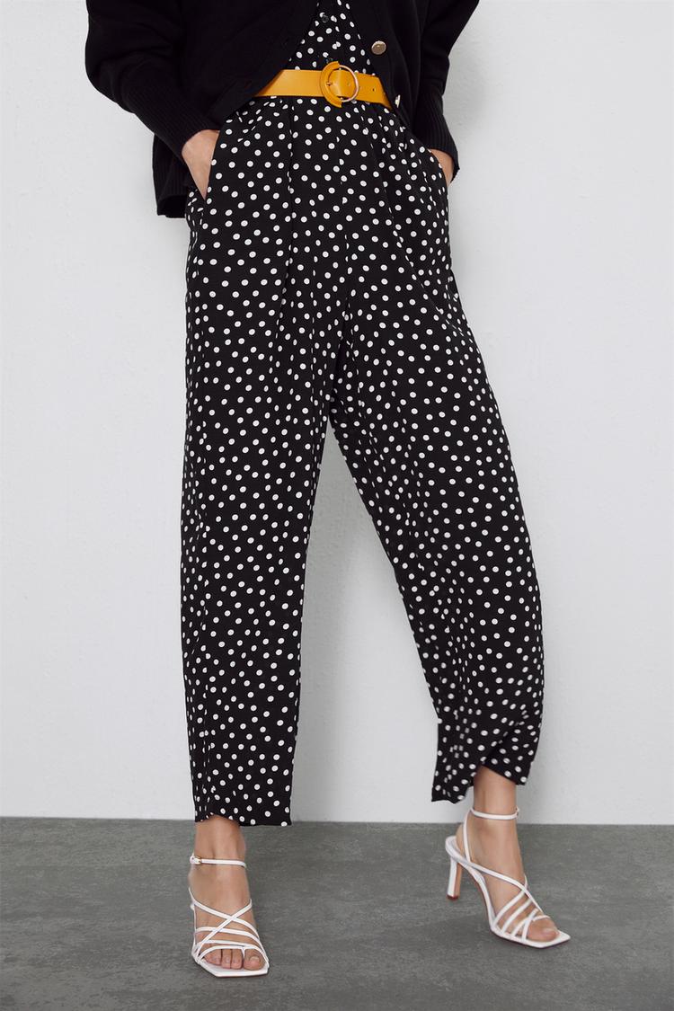 Belted Polka Dot Jumpsuit Zara Iceland