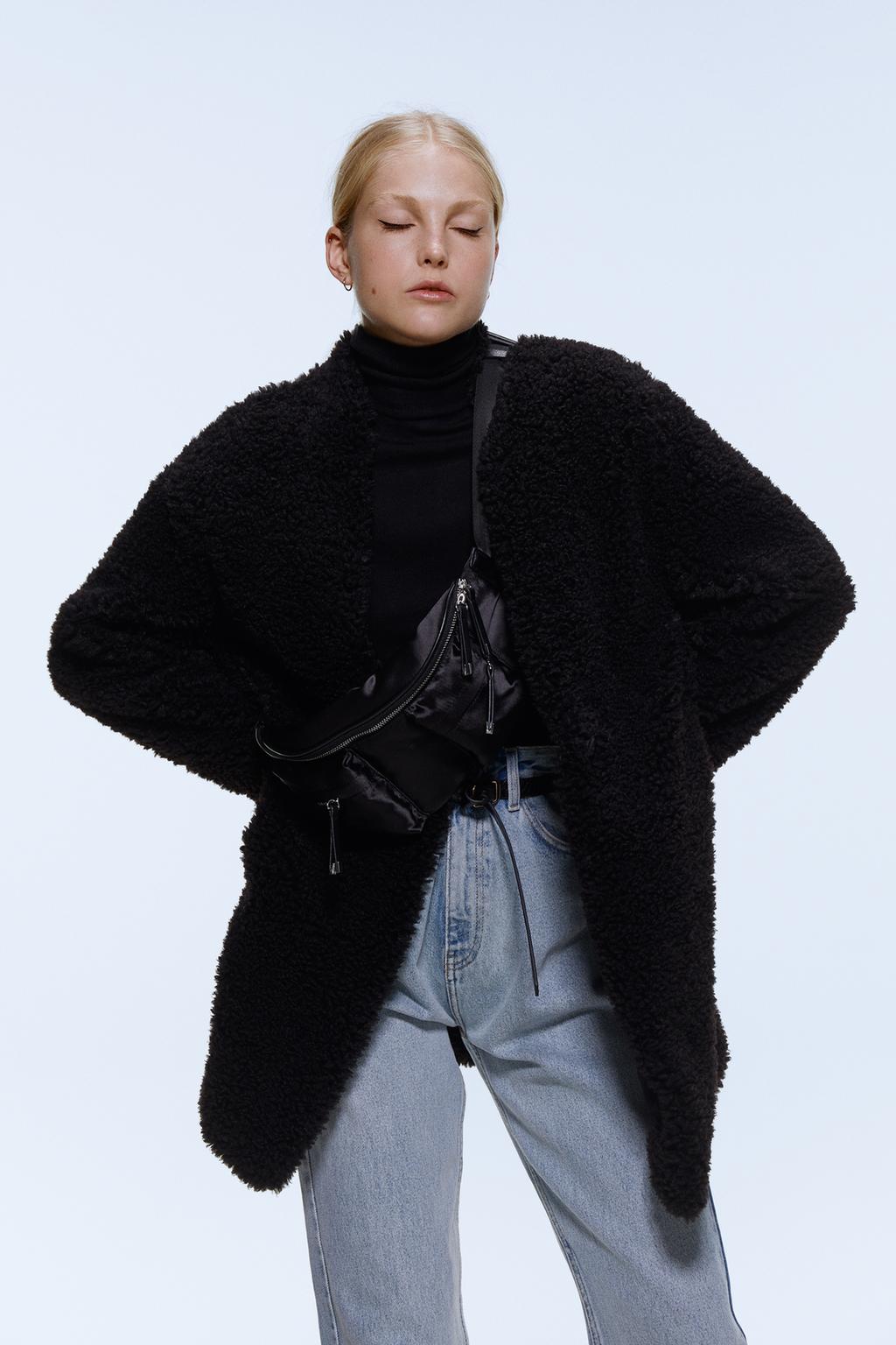 Image 4 of FAUX SHEARLING COAT from Zara