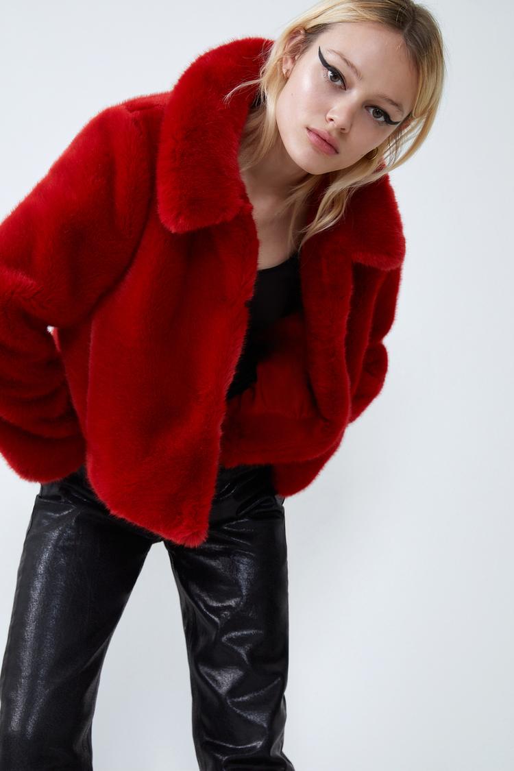 Image 2 of FAUX FUR JACKET from Zara