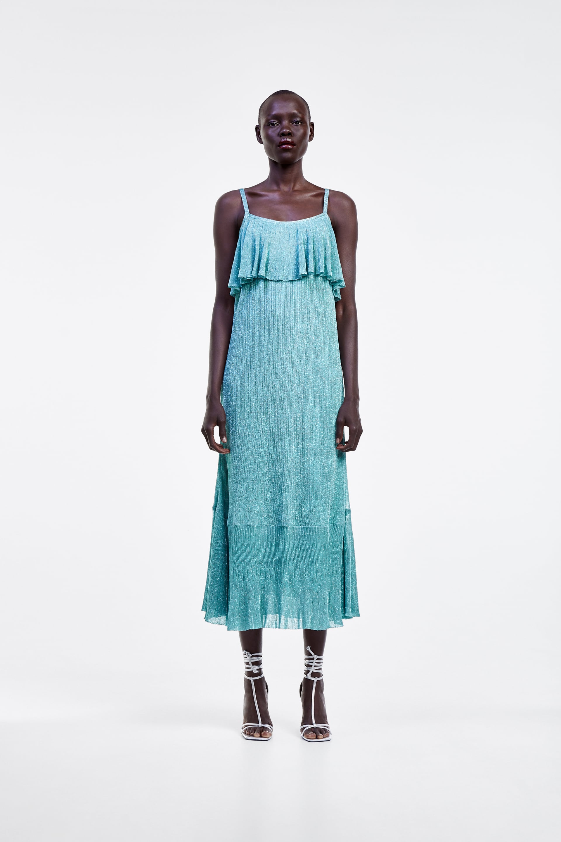 Image 1 of RUFFLED THREAD DRESS from Zara