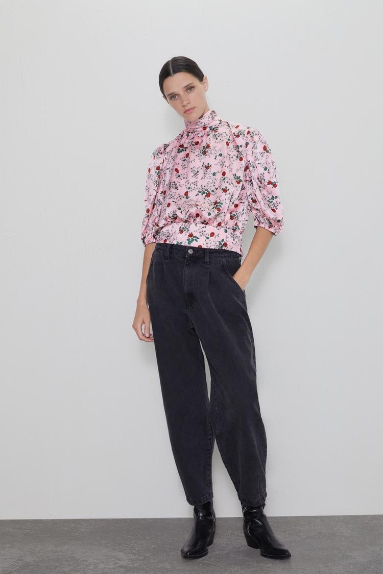 Floral Print Blouse Zara United Kingdom