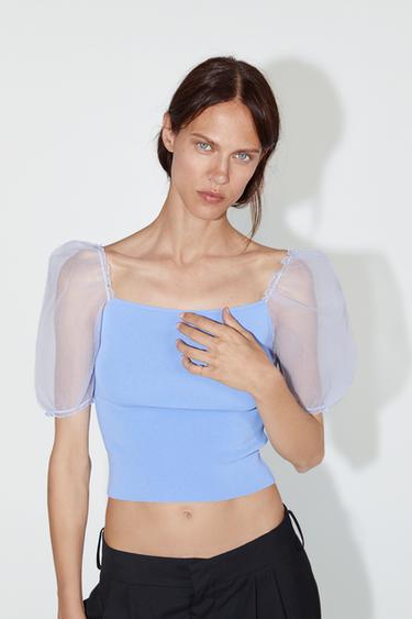 top azul de ZARA