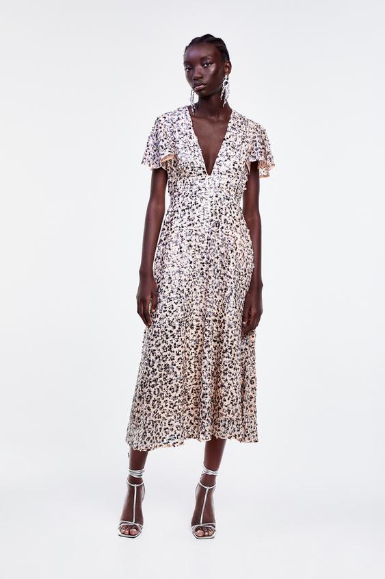 Resultado de imagen de vestido lentejuelas zara 2019