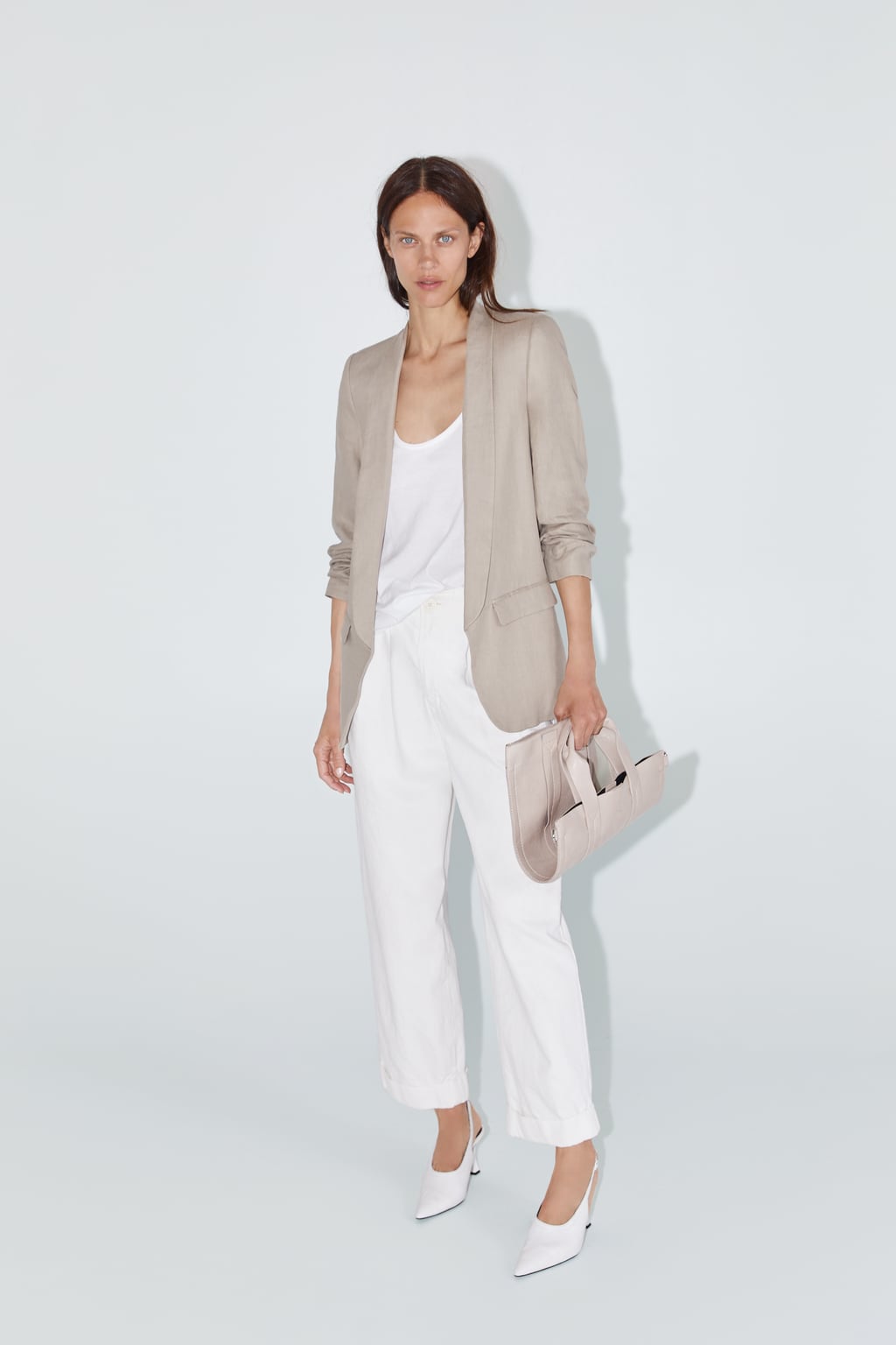 Image 1 of LINEN BLAZER WITH POCKETS from Zara