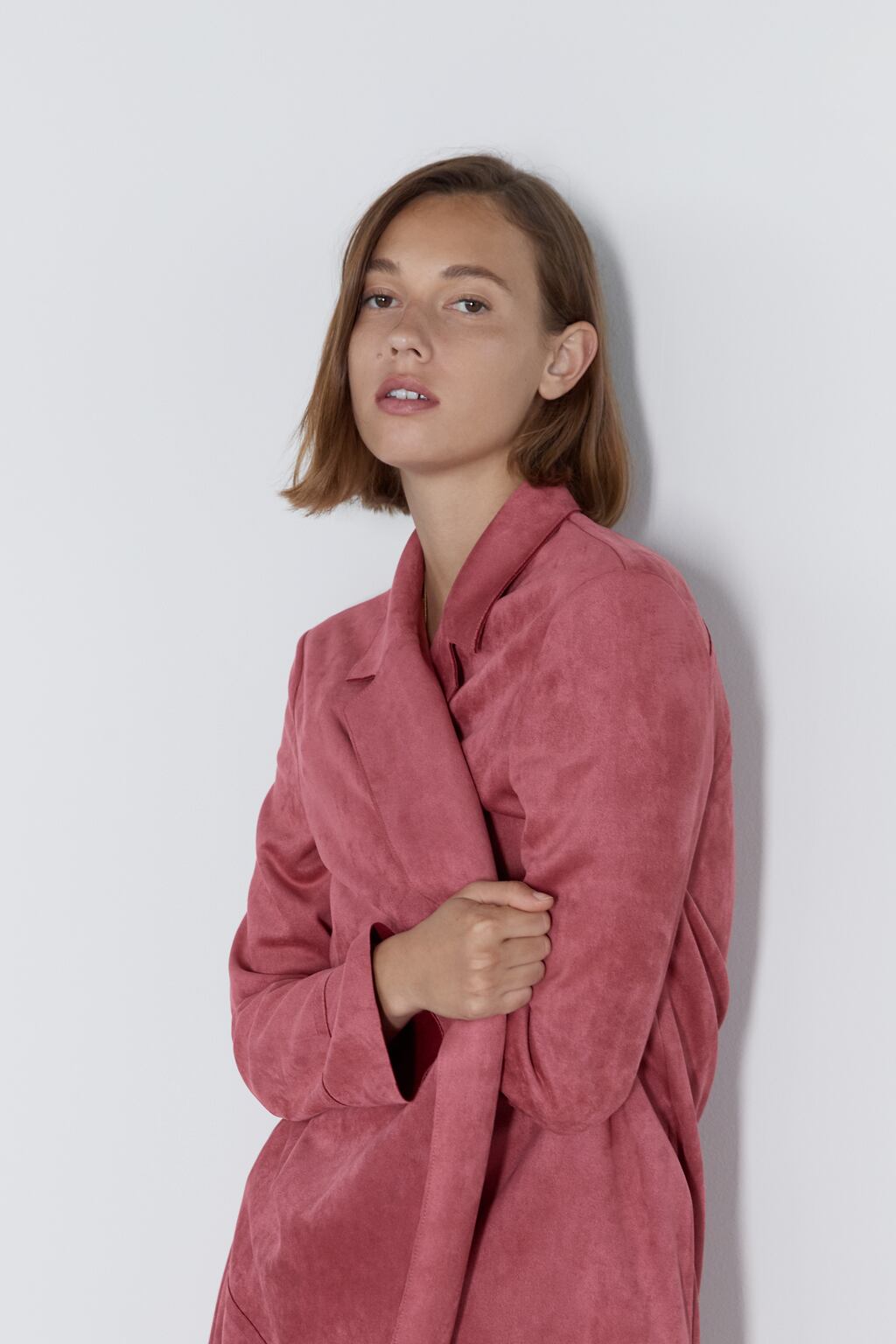 Image 5 of FAUX SUEDE COAT from Zara