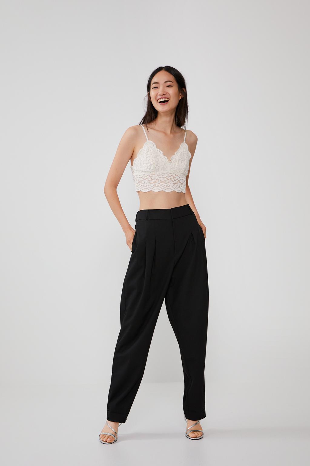 Shoptagr Top Court En Dentelle Chemisestrf By Zara