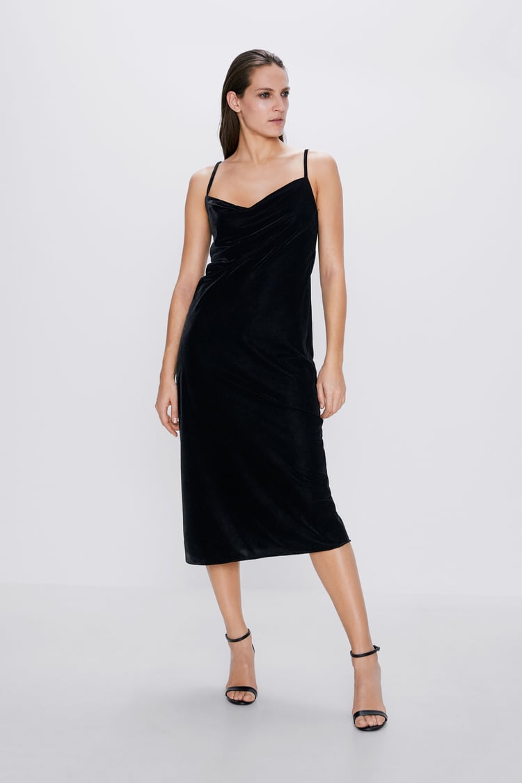 Image 1 of VELVET CAMISOLE DRESS from Zara