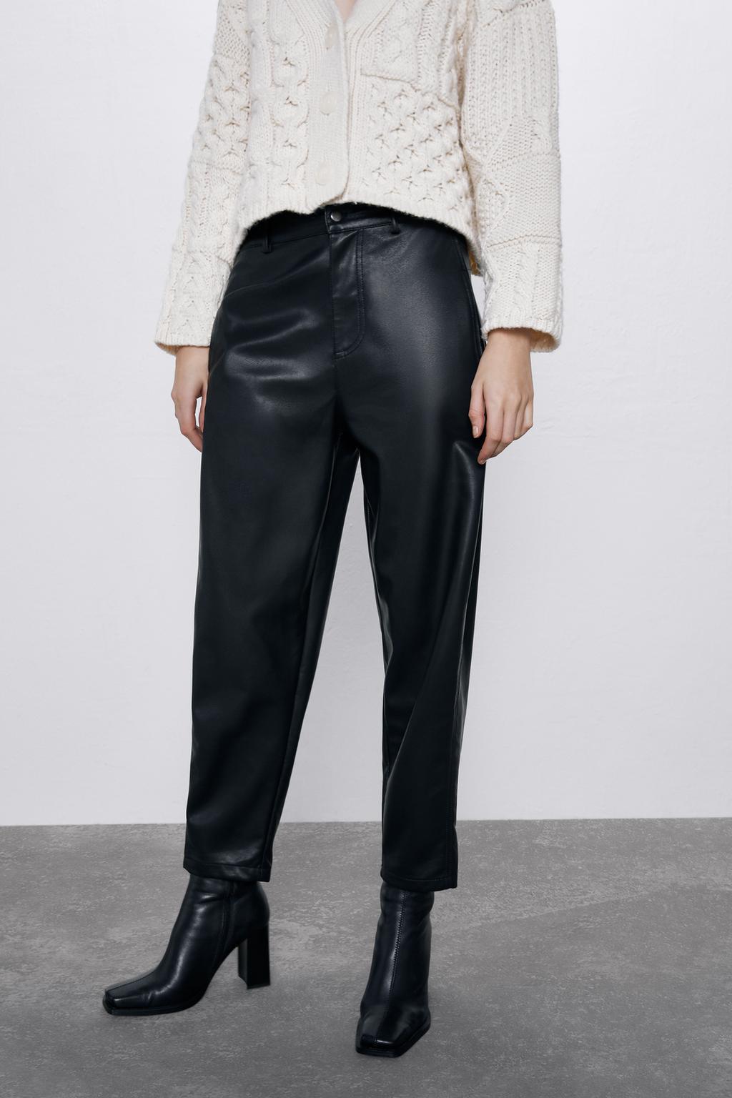 Zara Faux Leather Trousers