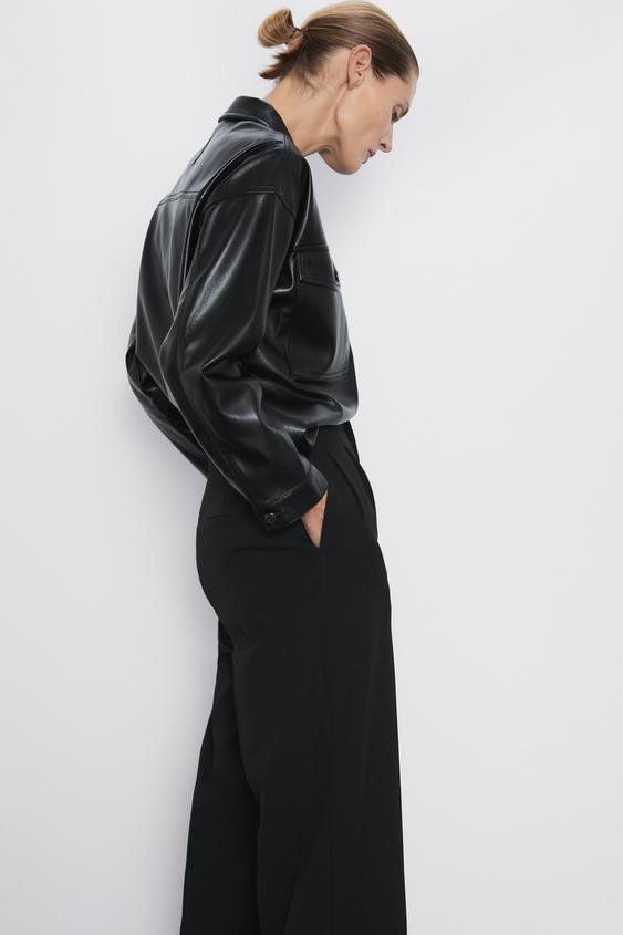 Image 6 of FAUX LEATHER OVERSHIRT from Zara