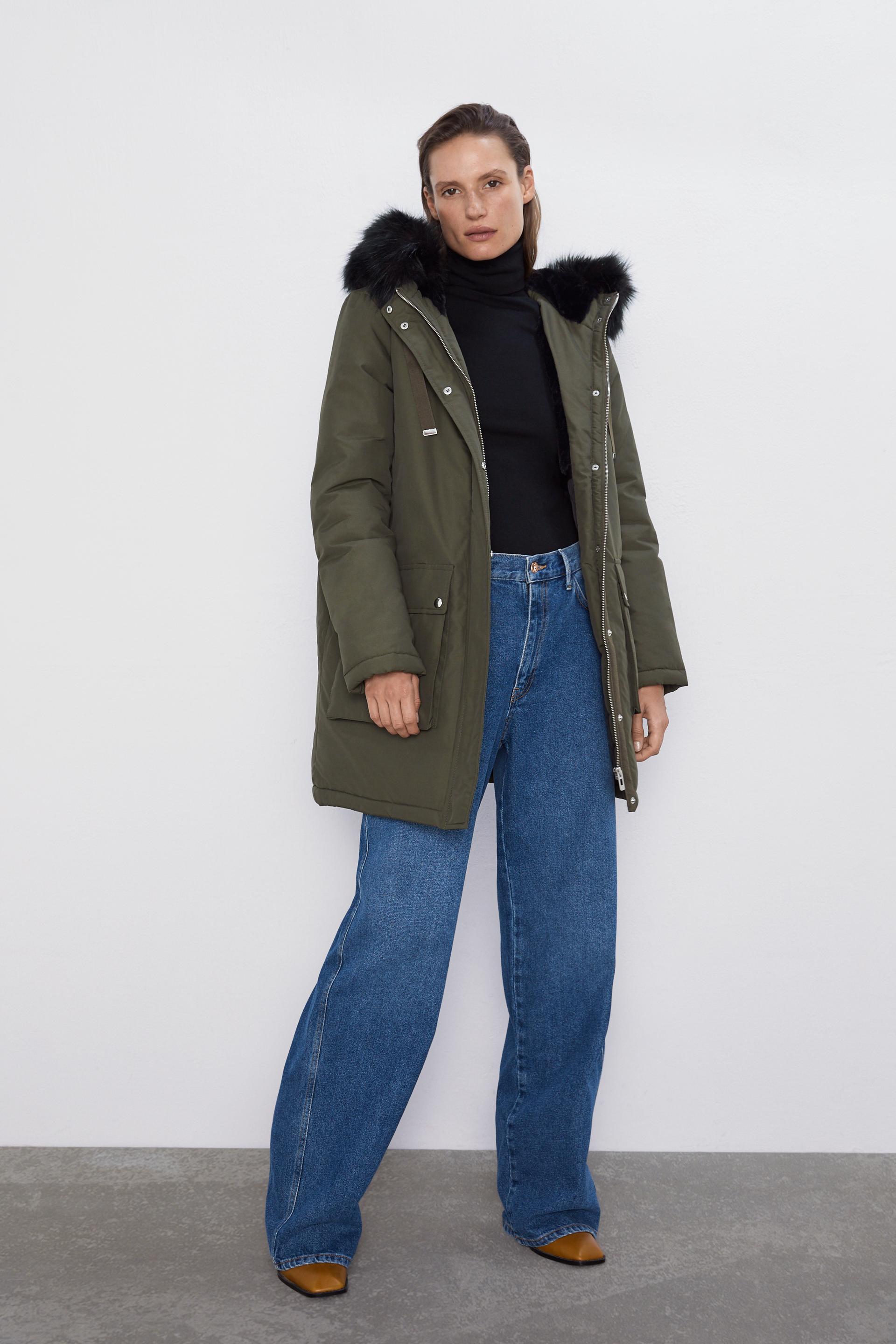 Padded Parka With Hood Zara Argentina