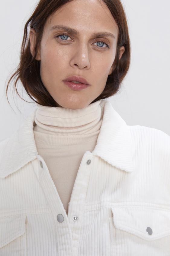 Image 5 of FRAYED CORDUROY JACKET from Zara