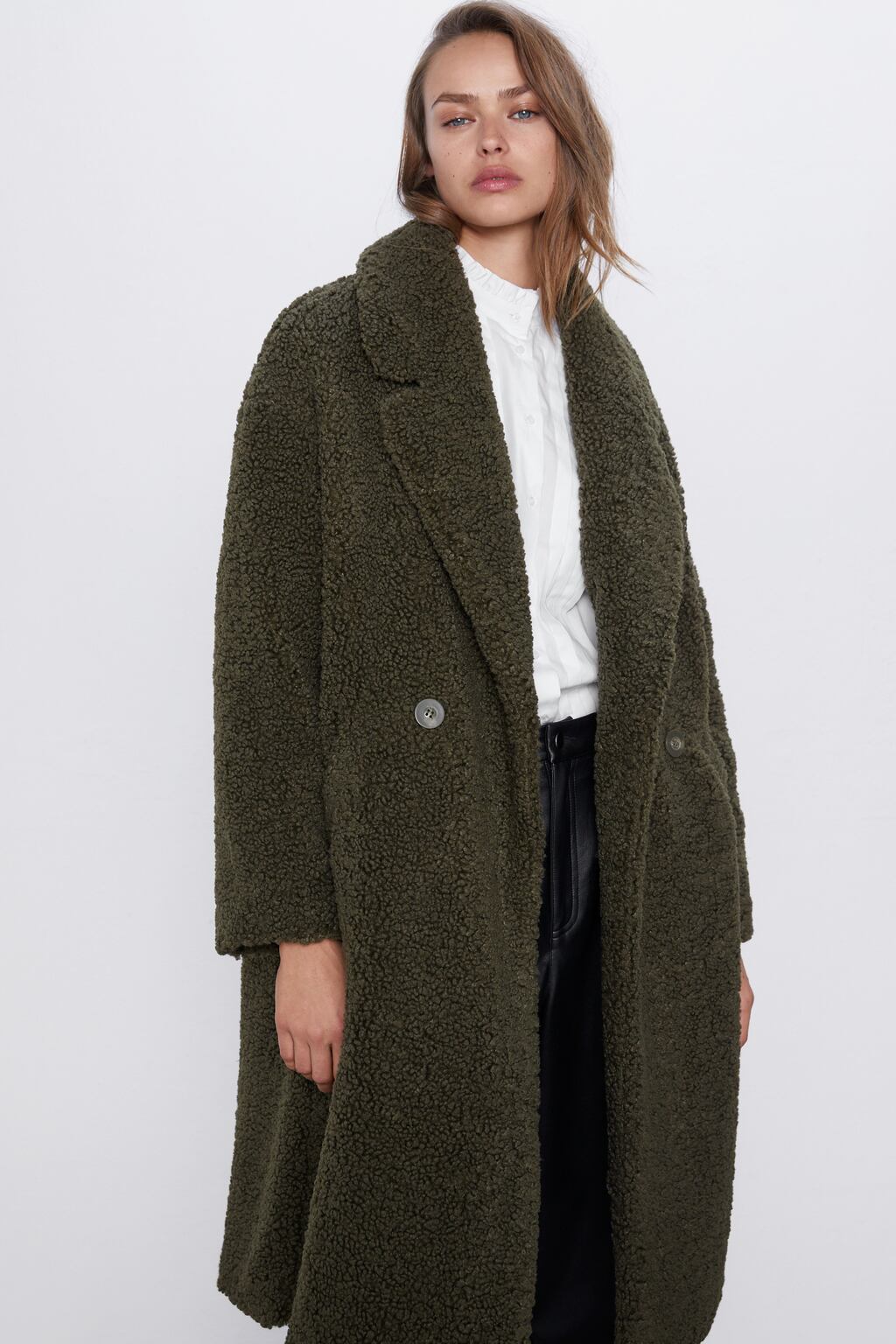 Image 3 of FAUX SHEARLING COAT from Zara