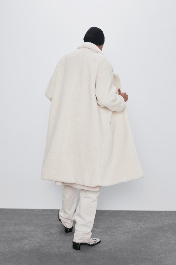 Image 3 of FAUX SHEARLING COAT from Zara