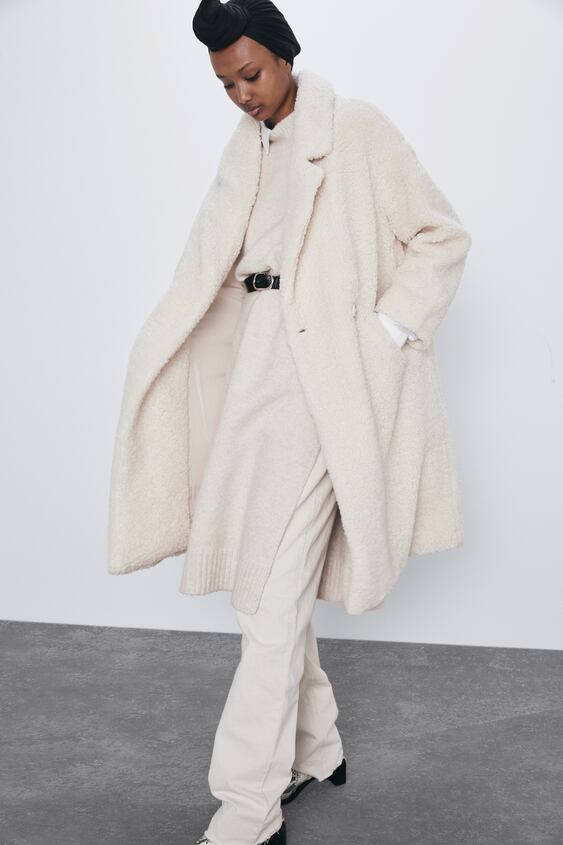 Image 4 of FAUX SHEARLING COAT from Zara