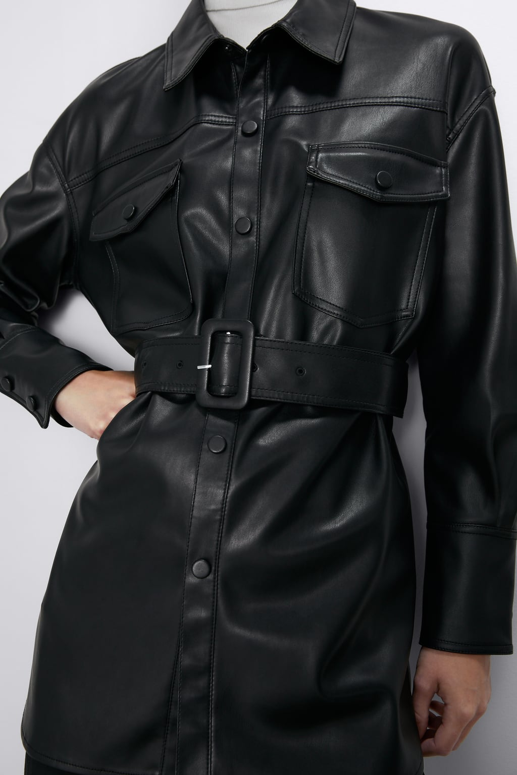Image 2 of FAUX LEATHER JACKET from Zara
