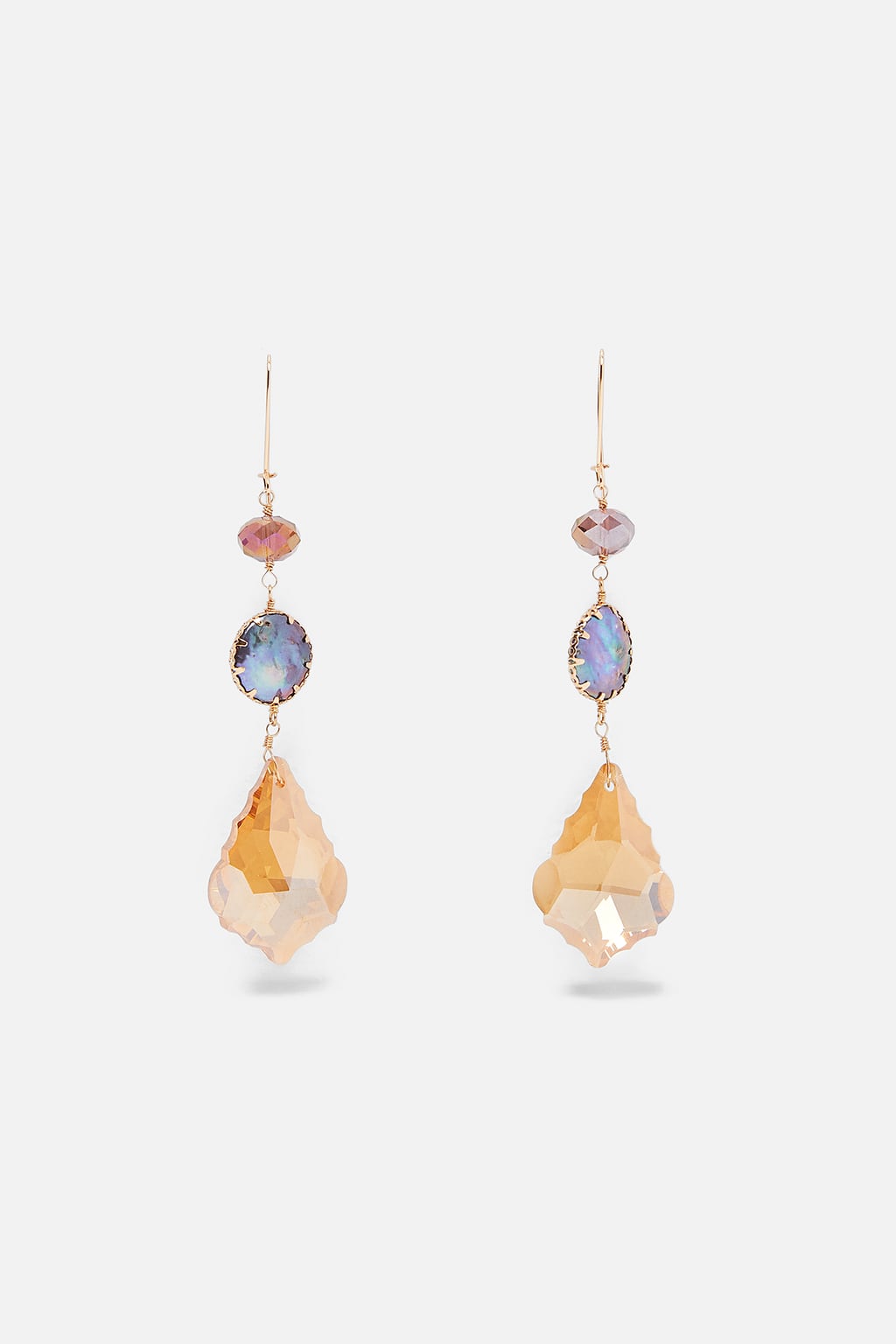 Image 1 of IRIDESCENT PEARL EARRINGS from Zara