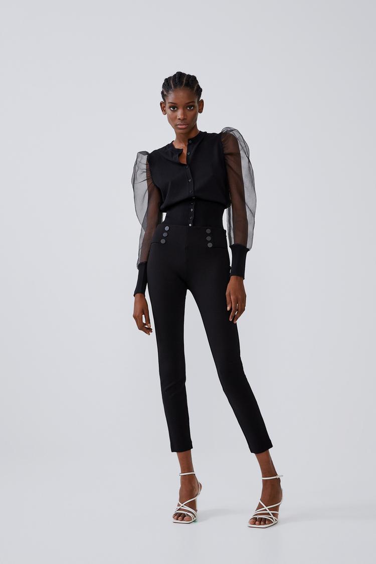 Legging Met Knopen Zara Nederland