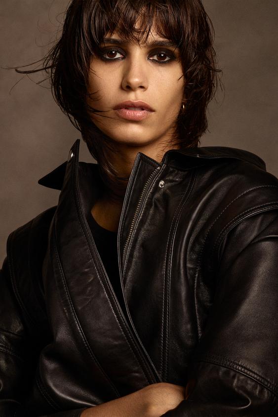 Image 3 of ‘80S VINTAGE LEATHER JACKET from Zara