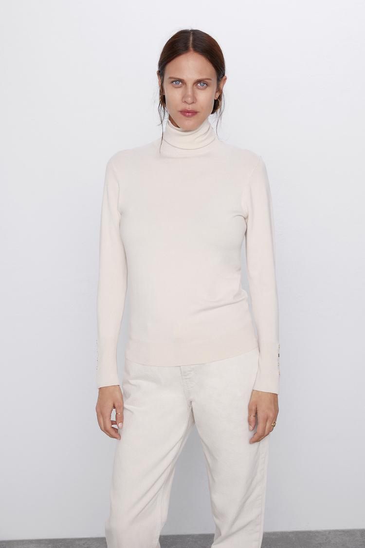 Pullover Basic Con Collo Alto Zara Italia Italy