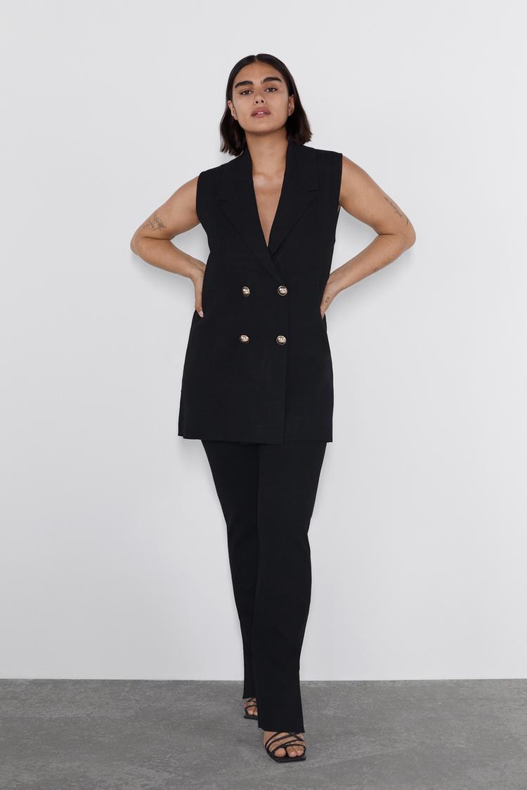 Buttoned Knit Vest Zara United States